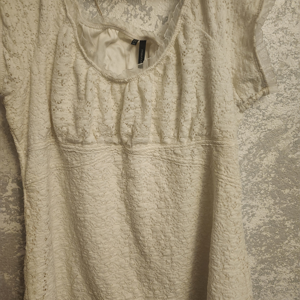 Maurices Cream Textured Blouse